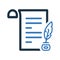 Authorship, writer, document, file icon. Simple vector design