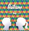 Autism Awareness Day papercut kid puzzle card