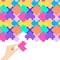 Autism awareness day puzzle pattern solidarity poster