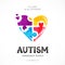 Autism Awareness Month. Puzzle