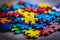 Autism awareness, symbol puzzle, colorful representation, neurodiversity acceptance