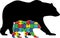 Autism bear, autism puzzle, autism awareness, proud autism, autism day, vector illustration file