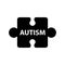 Autism icon, vector on a white background.