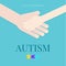 Autism poster with hands
