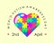 autism puzzle shaped like love heart illustration for world autism awareness day poster design