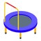Autistic child trampoline icon isometric vector. Mental kid