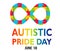 Autistic Pride Day vector. Autistic rainbow eight infinity symbol icon. The autistic Pride Day design element