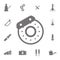 Auto brake disc icon. Set of car repair icons. Signs of collection, simple icons for websites, web design, mobile app, info graphi