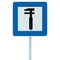 Auto Car Repair Shop Icon, Vehicle Mechanic Fix Service Garage Road Traffic Sign Roadside Pole Post Signage, Isolated