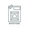 Auto fuel line icon, vector. Auto fuel outline sign, concept symbol, flat illustration