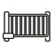 Auto gates icon outline vector. Automatic security