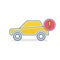 Auto icon. Car traffic transport vehicle warning