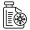 Auto liquid icon outline vector. Fluid temperature