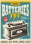 Auto lite batteries vintage ad design
