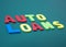 Auto Loans with wooden alphabet