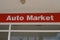Auto Market Sign. Car Market. Automobile Market