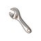 Auto Mechanic wrench. Adjustable spanner. Continuous One line