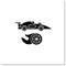 Auto racing glyph icon