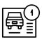 Auto remote door icon outline vector. Car control