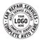 Auto Repair Services Badge template. Car service label, emblem.