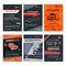 Auto repair Services business layout templates set, automobile magazine cover, auto repair shop brochure, mockup flyer.