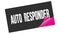 AUTO  RESPONDER text on black pink sticker stamp