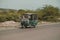 Auto rickshaw local taxi on the road in Djibouti. Editorial shot in Djibouti