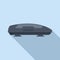 Auto roof carrier icon flat vector. Car box