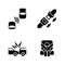 Auto safety belt. Simple Related Vector Icons