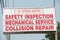 auto safety inspection mechanical service collision repair writing caption text. p