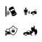 Auto safety. Simple Related Vector Icons