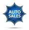Auto Sales magical glassy sunburst blue button