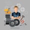 Auto service auto repair auto mechanic tire service