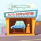 Auto Service Building Background