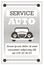 Auto service, car repairment, tuning and diagnostics, retro vehicle