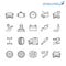 Auto service outline icon set