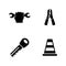 Auto service. Simple Related Vector Icons