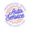 Auto service vector label for detailing