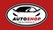 Auto sports car dealership logo badge with silhouette icon motor vehicle