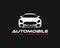 Auto sports car showroom and motor vehicle dealership creative logo.