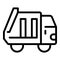 Auto tipper icon outline vector. Unload cargo