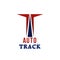 Auto track vector emblem
