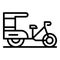 Auto trishaw icon outline vector. Indian rickshaw