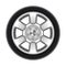 Auto wheel isolated or black car tyre, tire