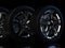 Auto wheels on a dark background with chrome rims close-up