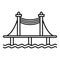 Autobahn bridge icon, outline style