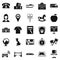 Autobus icons set, simple style