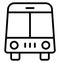 Autobus Vector icon which can be easily modified or edit in any color