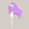 Autoclavable pipette, vector illustration, flat