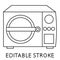 Autoclave icon. Professional sterilization equipment, industrial disinfection. Sterile surface. Autoclave machine. Editable stroke